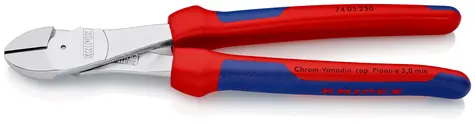 Knipex 74 05 250 Silové boční štípací kleště 250mm / polotvrdý: 4.6mm / tvrdý: 3.5mm / strunový: 3mm