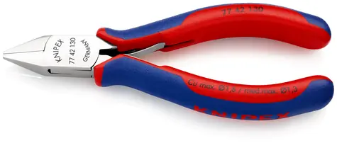 Knipex 77 42 130 Boční štípací kleště pro elektroniku 130mm / měkký: 1.6mm / polotvrdý:1.3mm