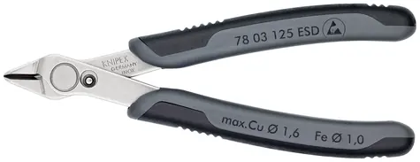 Knipex Electronic Super Knips 78 03 125 ESD Boční štípací kleště ESD 125mm / měkký: 0.2 - 1.6mm / polotvrdý:1mm