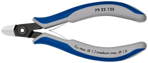 Knipex 79 32 125 Přesné boční štípací kleště na elektroniku 125mm / měkký: 0.2 - 1.5mm / polotvrdý:1.1mm / tvrdý:0.6mm