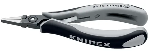 Knipex 34 12 130 ESD Přesné přidržovací kleště na elektroniku ESD - ploché 135mm / délka čelistí:21.9mm