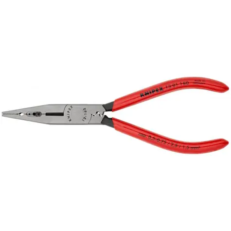 Knipex 13 01 160 Elektrikářské kleště / polotvrdý: 2.5mm / tvrdý: 1.6mm / 0.5 - 0.75 | 1.5 | 2.5 mm2