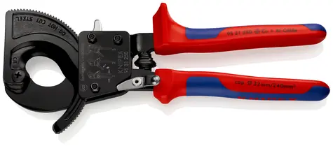 Knipex 95 31 250 Kleště na kabely(princip rohatky se západkou) 250mm / 32mm / 240mm2 / MCM 500