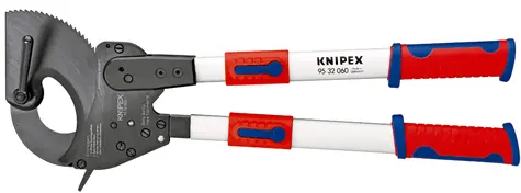 Knipex 95 32 060 Kleště na kabely(princip rohatky se západkou) s teleskopickými rukoje. 630mm / 60mm / 740mm2 / MCM 1400