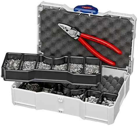Knipex 97 90 05 Lisovací sortiment pro dutinky + kleště