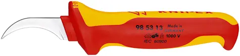 Knipex 98 53 13 Nůž na odstraňování na sektorové kabely 190mm / délka čepele: 50mm / poloměr: 40mm