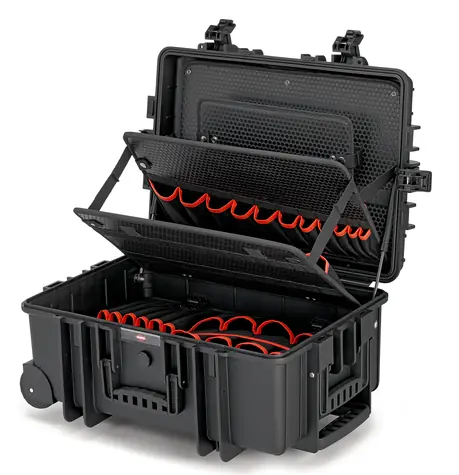 Knipex 00 21 37 LE Kufr na nářadí „Robust45 Move“ s integrovanými kolečky a teleskopickým držadlem prázdný