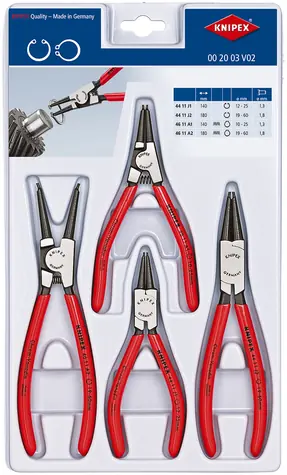 Knipex 00 20 03 V02 Sada kleští na pojistné kroužky 4-dílná