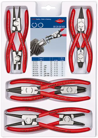 Knipex 00 20 04 V01 Sada kleští na pojistné kroužky 8-dílná