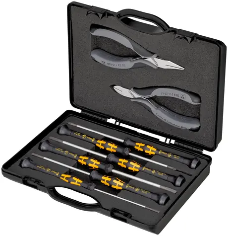 Knipex 00 20 18 ESD Pouzdro s kleštěmi pro elektroniku pro práci s elektronickými součástkami 8-dílná
