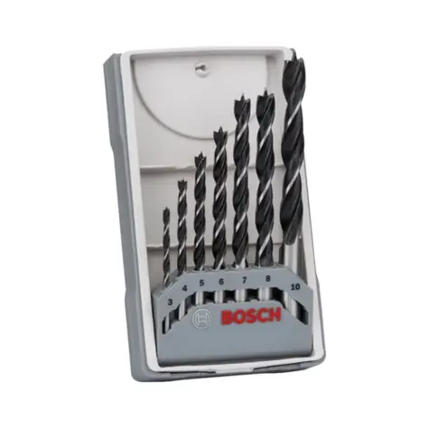 BOSCH 2607017034 / Vrták do dřeva 7ks / 3.0 | 4.0 | 5.0 | 6.0 | 7.0 | 8.0 | 10.0