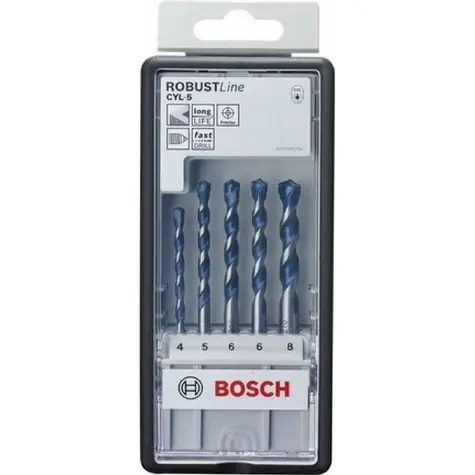 BOSCH 2608588165 Robust Line CYL-5 / sada vrtáků do betonu 5ks / 4.0 | 5.0 | 6.0 | 6.0 | 8.0 