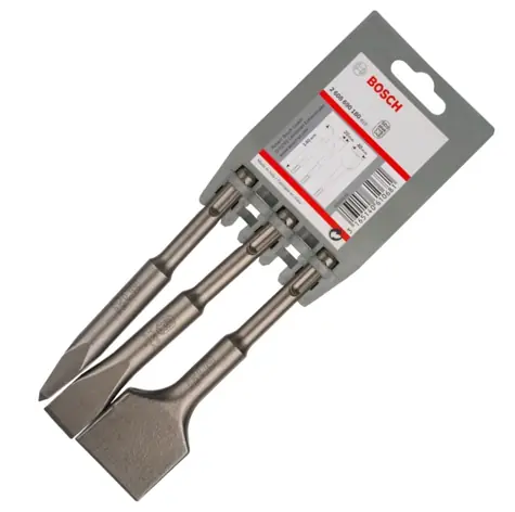 BOSCH 2608690180 / Sada 3 krátkých sekáčů SDS plus