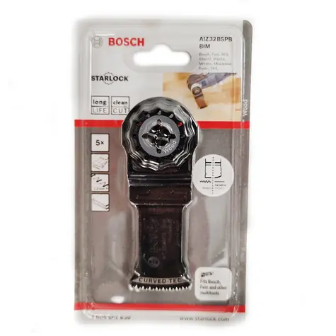 BOSCH 2608661630 / Ponorný pilový list BIM AIZ 32 BSPB Hard Wood / Šířka 32 mm / Hloubka zanoření 50mm / 5ks