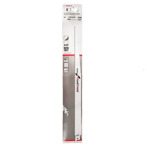 BOSCH 2608654763 / Pilový plátek do pily ocasky S 1411 DF / 300 x 19 x 1.25 mm / 4.3 mm / 5ks