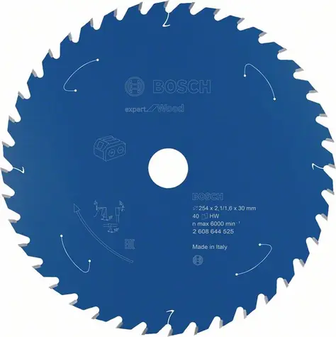 BOSCH Expert for Wood 2608644525 / Pilový kotouč pro akumulátorové pily / 254 x 2.1 mm / 30mm / 40 zubů