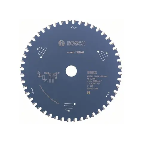 BOSCH Expert for Steel 2608643055 / Pilový kotouč do okružních pil / 184 x 2.0 mm / 20mm / 48 zubů