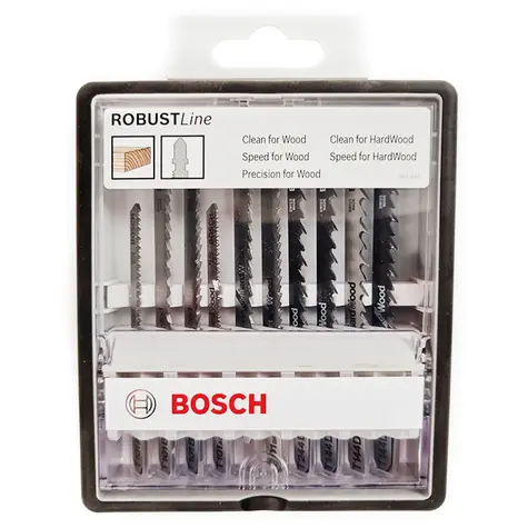 BOSCH 2607010540 / 10dílná sada pilových plátků Robust Line Wood Expert se stopkou T
