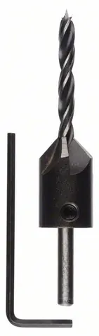BOSCH 2608596392 / Spirálový vrták do dřeva se záhlubníkem / 5 x 16mm 