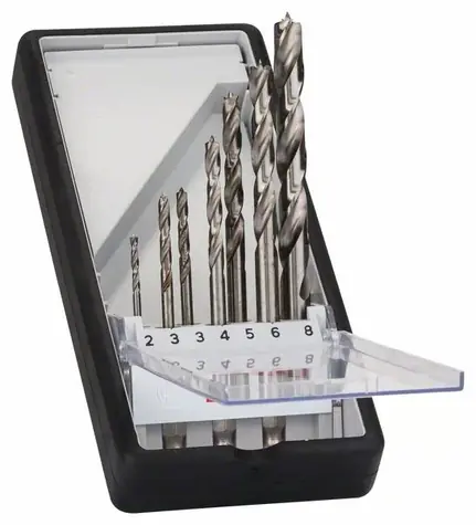 BOSCH Robust Line 2607019923 / 7dílná sada spirálových vrtáků do dřeva / šestihranná stopka