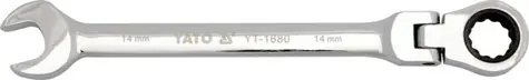 YATO Klíč očkoplochý ráčnový 8 mm s kloubem / Délka 140 mm