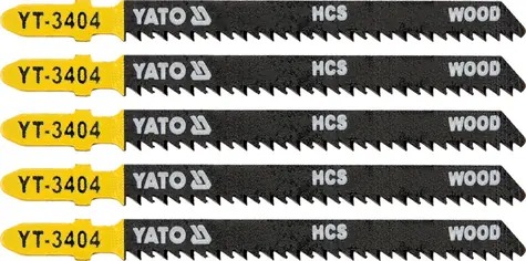 YATO YT-3404 / List pilový do přímočaré pily na dřevo / 100 mm / TPI10 / 5 ks
