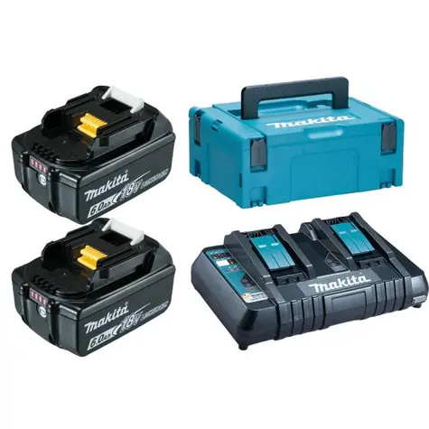 Makita Energy Kit 198077-8 / 2x aku BL1860B / 1x nabíječka DC18RD / 1x Makpac 82151-8