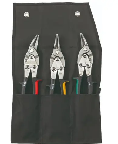 Bessey DSET16-A / sada 3ks nůžek na plech / 1x D16 / 1x D16L / 1x D16S 