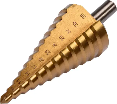YATO Stupňovitý kuželový vrták / Průměr vrtáku 6-38mm / Počet stupňů 12 / Délka 105 mm / HSS 4241 / Průměr stopky 10mm