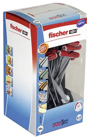 fischer DuoTec 10 LD kombinovaná nylonová hmoždinka 20 ks