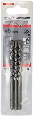 BOSCH 2608597706 / Vrták do betonu CYL-3 / Rozměry 6 x 60 x 100 mm / 3 ks