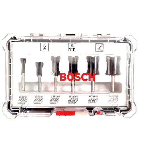 BOSCH 2607017465 / Sada drážkovacích fréz / 6mm / 6 ks