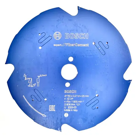 BOSCH Expert for Fibre Cement 2608644121 / Pilový kotouč / 160x20mm / Šířka řezu 2.2 mm / 4 zuby / 1 ks