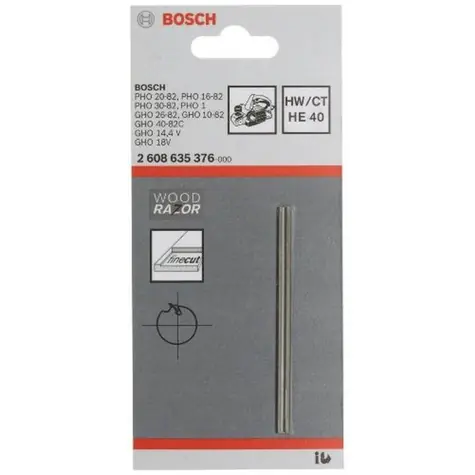 BOSCH Wood Razor 2608635376 / Hoblovací nůž 82 mm / ostrý / rovný / karbid wolframu / 40° / 82.4x5.5x1.1 mm
