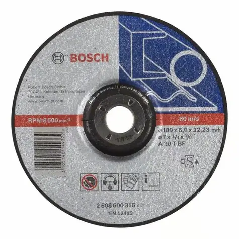 BOSCH Expert for Metal 2608600315 / Hrubovací kotouč profilovaný / 180x22.23 mm / Silné: 6.0 mm