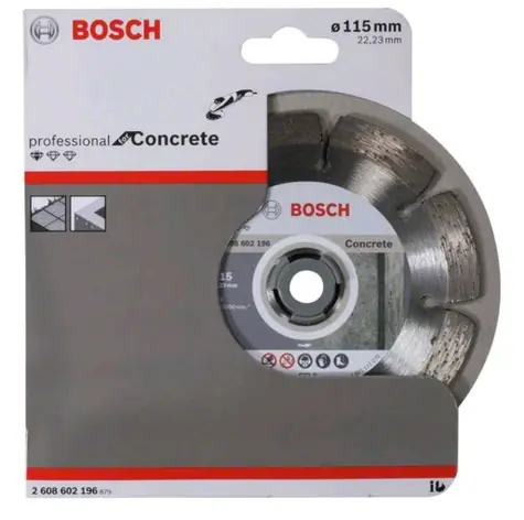 BOSCH Standard for Concrete 2608602196 / Diamantový dělicí kotouč / 115x22.23 mm / Šířka řezu 1.6 mm