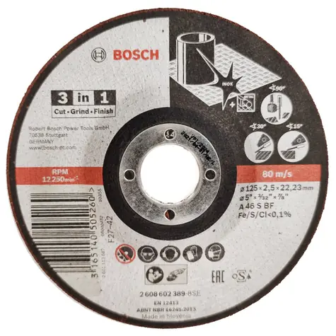 BOSCH 2608602389 / Dělicí kotouč 3 v 1 / 125x22.23 mm / Šířka řezu 2.5 mm