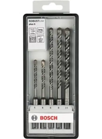BOSCH Robust Line SDS plus-5 2607019929 / sada vrtáků do kladiv / 5dílná 