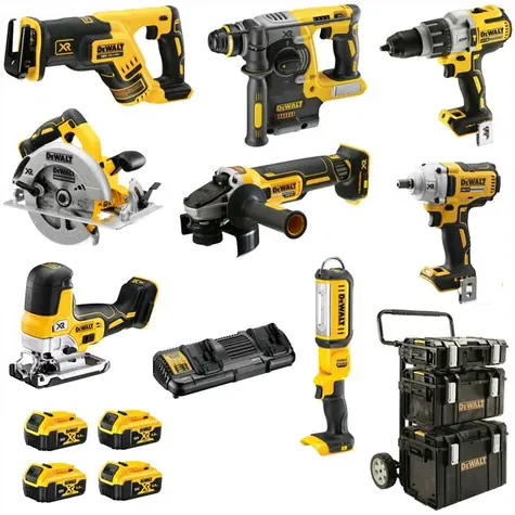 DeWalt DCK856P4 / Sada Aku nářadí: DCD 996 + DCF 894 + DCH 273 + DCG 405 +  DCS 367+ DCS 335 +DCS 570+DCL 050