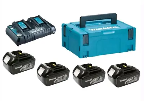 Makita 198091-4 / sada Li-ion LXT 18V 4ks / BL1860B+1ks / Dvojnabíječka DC18RD+1ks / Makpac