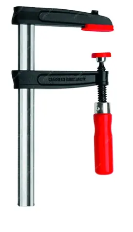 Bessey TPN16BE / Šroubová svěrka z temperované litiny s dřevěnou rukojetí / 160 x 80 mm / upínací síla až 5500 N