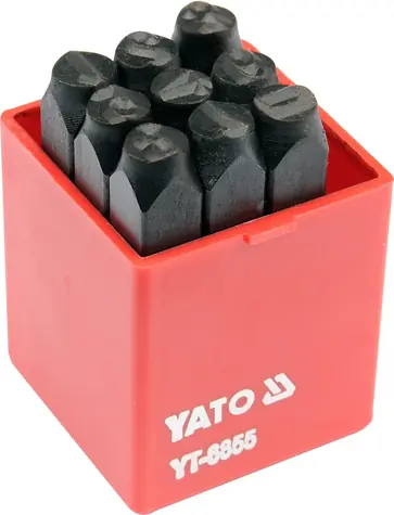 YATO YT-6855 / Razidla číselná 8 mm / 0-9 / 9 ks