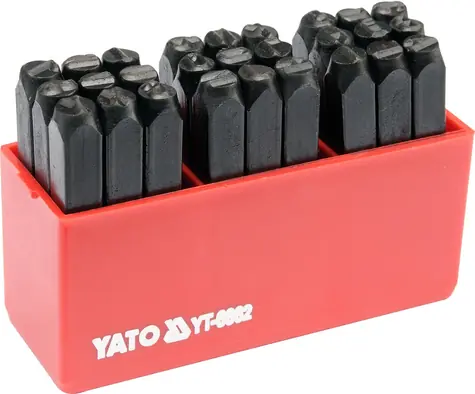 YATO YT-6862 / Razidla písmenková 6 mm / A-Z & / 27 ks 