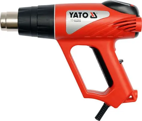 YATO YT-82293 / Horkovzdušná pistole s příslušenstv / 2000W / Teplota 50-600°C / Množství  vzduchu 300-500 L-min / LCD