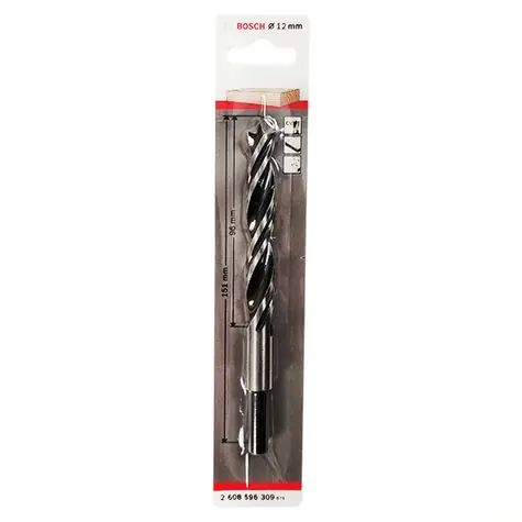 BOSCH 2608596309 / Standardní spirálový vrták do dřeva / Rozměry 12 x 96 x 151 mm / 1 ks