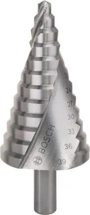 BOSCH 2608597521 / Stupňovitý vrták HSS / Rozměry 6-39 x 4 x 10 mm / 1 ks