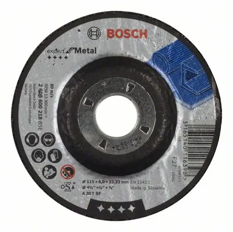 BOSCH Expert for Metal 2608600218 / Hrubovací kotouč profilovaný / 115x22.23 mm / Silné: 6.0 mm