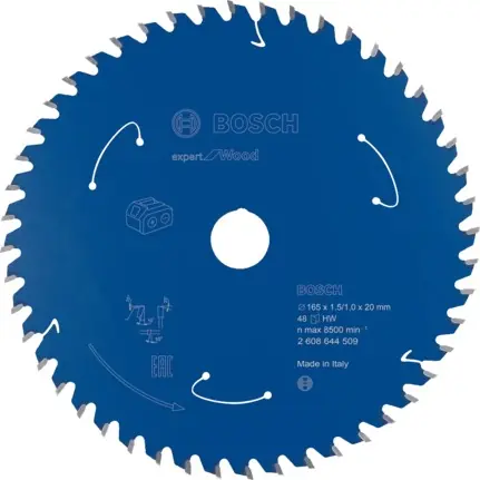 BOSCH Expert for Wood 2608644509 / Pilový kotouč / 165x20 mm / Šířka řezu 1.5 mm / 48 zubů 