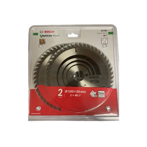 BOSCH Optiline Wood 2608644651 / Pilový kotouč / 190x30 mm / Šířka řezu 2.6 mm / 48 zubů 