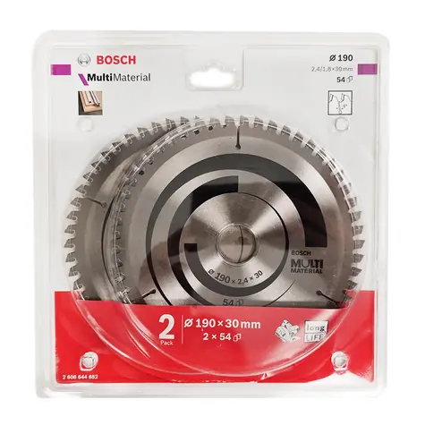 BOSCH Multi Material 2608644652 / Pilový kotouč / 190x30 mm / Šířka řezu 2.4 mm / 54 zubů 